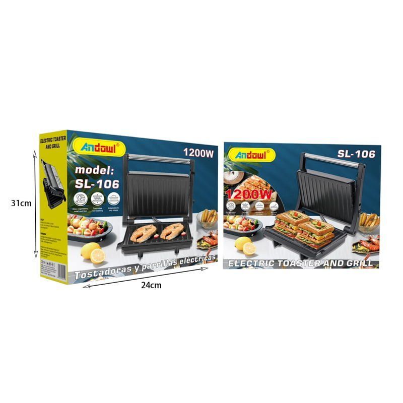 Andowl SL-106 Τοστιέρα Γκριλιέρα 1200W 220V - Electric Toaster & Grill