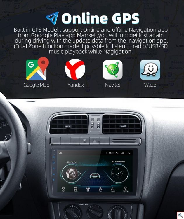 Ηχοσύστημα αυτοκινήτου 2DIN - 9"" - Android - 000154 AUTO-MOTO-BIKE>Είδη αυτοκινήτου>Ηχοσυστήματα 2DIN