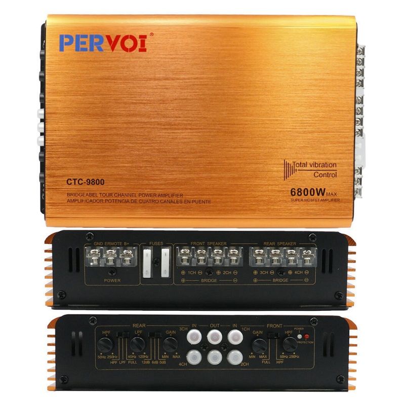 Ενισχυτής αυτοκινήτου 4 καναλιών - CTC-9800 - 6800W - 000378 AUTO-MOTO-BIKE>Είδη αυτοκινήτου>Ενισχυτές & καλώδια εγκατάστασης Audio