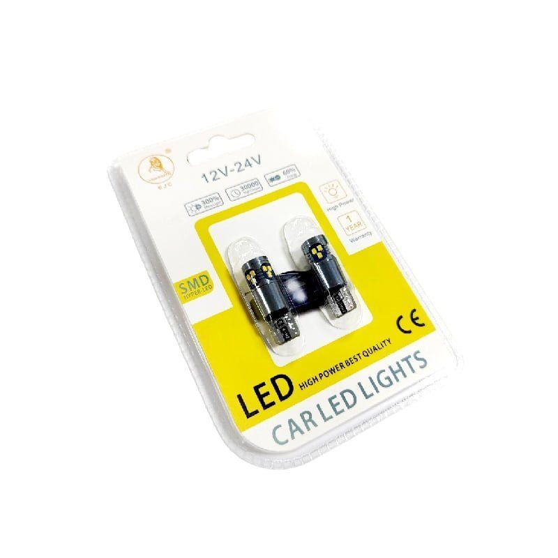 EJC Λάμπες Αυτοκινήτου T10-2016-18SMD 12v 2τμχ ψυχρό φως - LED light