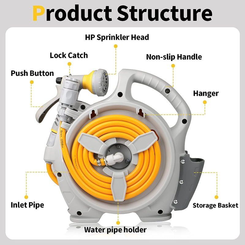 Rocky Mountain Καρούλι Λάστιχου Ποτίσματος 15m - Portable Hose Reel