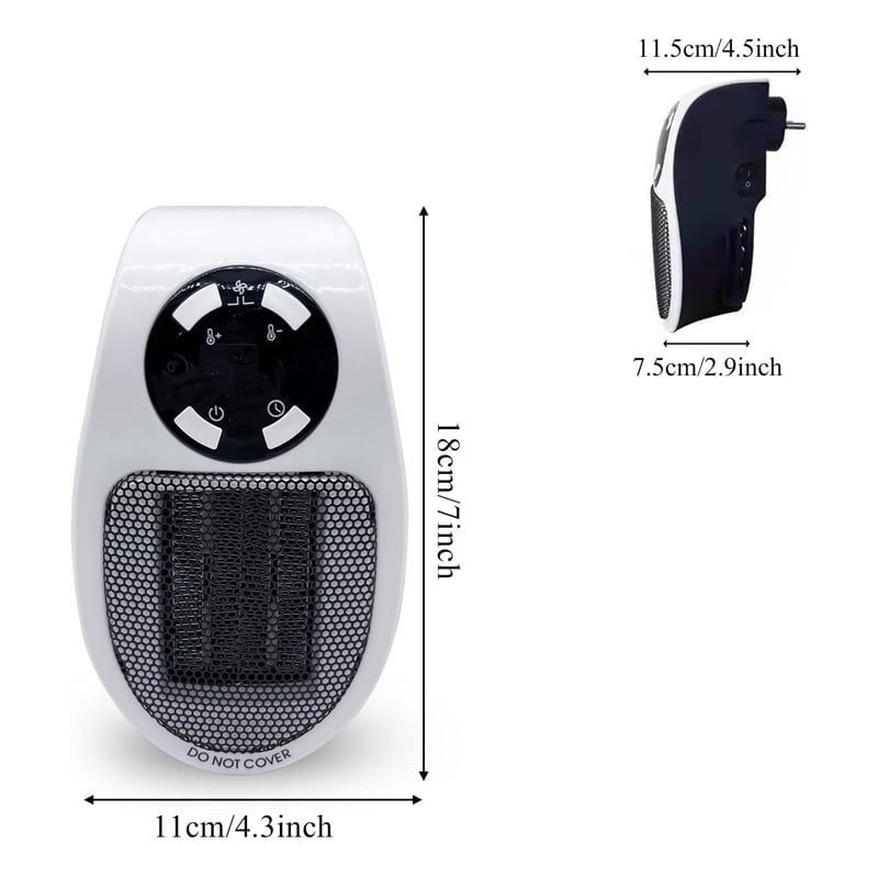 Φορητό αερόθερμο πρίζας 500W - Handy portable warm air blower heater