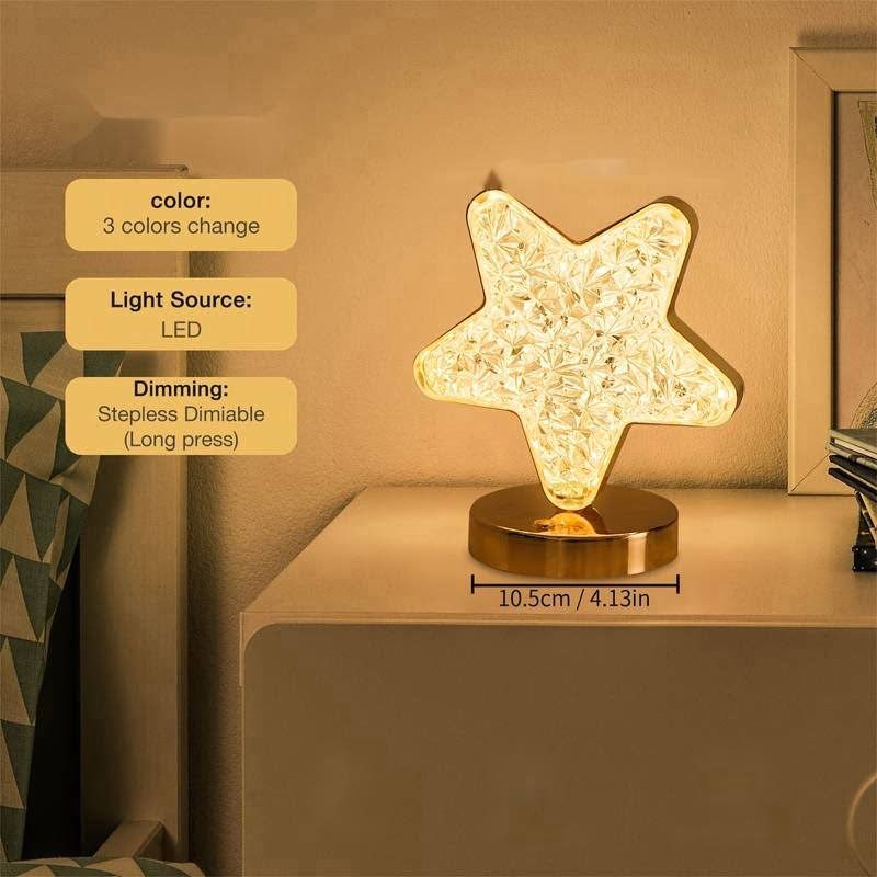 Επιτραπέζιο Φωτιστικό Αστέρι με USB 700K-6500K - USB Highlight three gear lamp Model:8207
