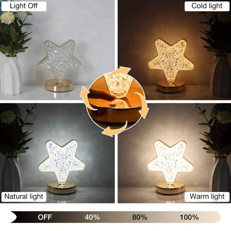 Επιτραπέζιο Φωτιστικό Αστέρι με USB 700K-6500K - USB Highlight three gear lamp Model:8207