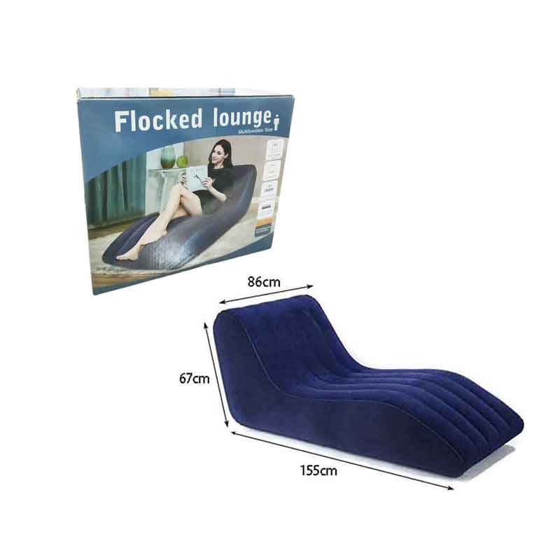 Φουσκωτή Ξαπλώστρα Lounge PVC 155x86x67cm – Inflatable Flocked Lounge Chair