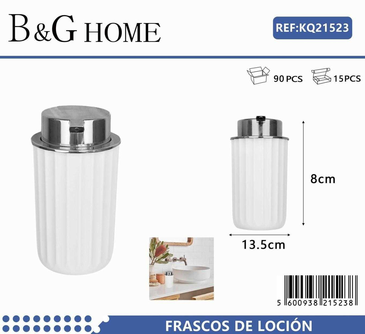 Θήκες κρεμοσάπουνου Dispenser πλαστικές - Σετ 5pcs - White - 21523