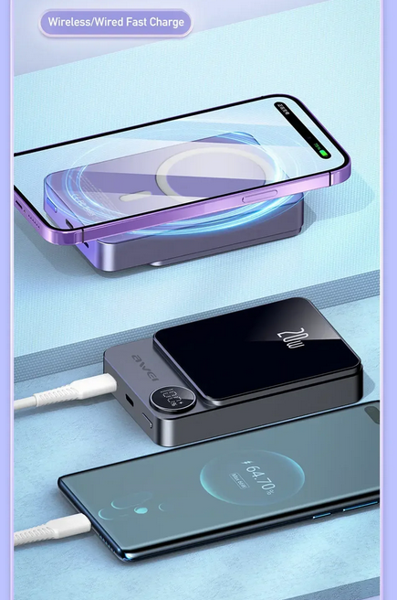 Powerbank μαγνητικής φόρτισης - P39K - 10.000mah - 20W - AWEI - 005500 - Grey ΕΙΔΗ ΤΕΧΝΟΛΟΓΙΑΣ>Gadgets>Αξεσουάρ smartphone