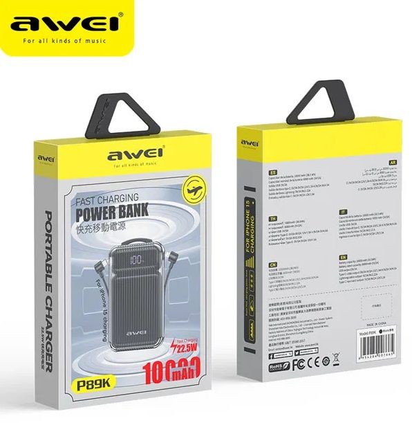 Powerbank - P89K - 10.000mah - AWEI - 009386 - Pink