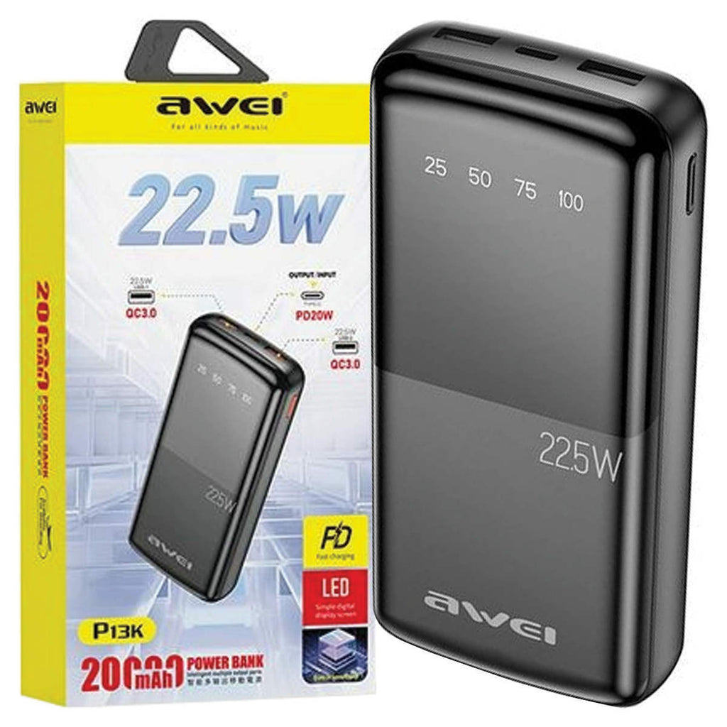 Powerbank - P13K - 20.000mah - 22.5W - AWEI - 009102 ΕΙΔΗ ΤΕΧΝΟΛΟΓΙΑΣ>Gadgets>Αξεσουάρ smartphone