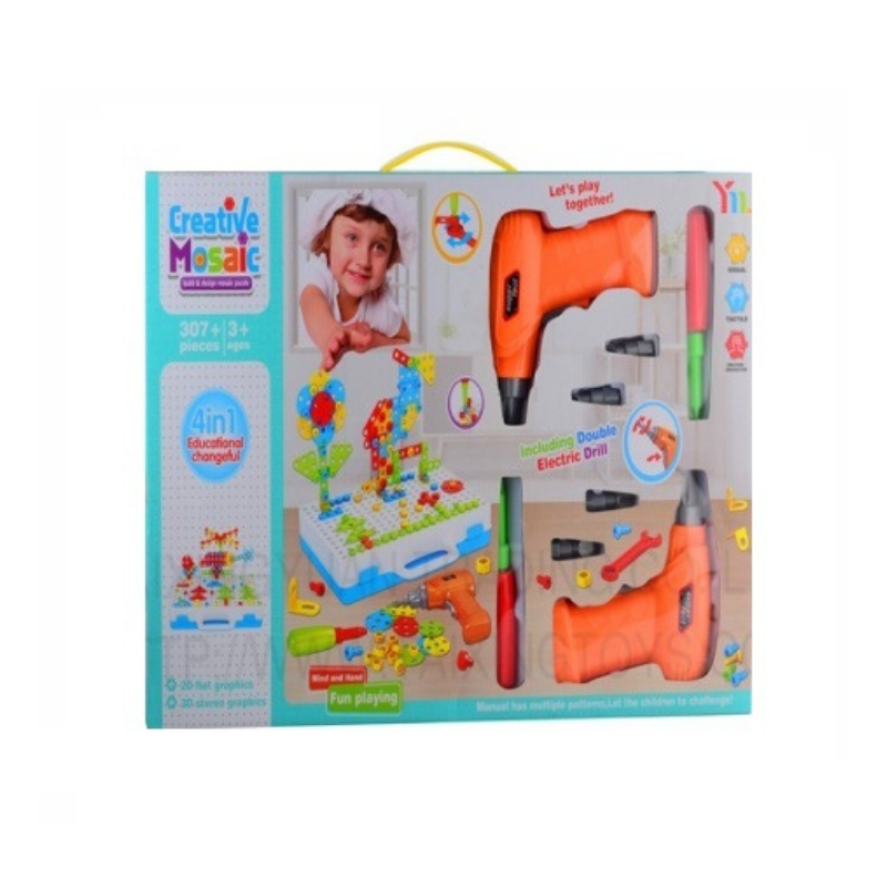 Σετ κατασκευών DIY με εργαλεία - YM006 - 009163 ΠΑΙΧΝΙΔΙΑ>Παιχνίδια DIY & Τουβλάκια