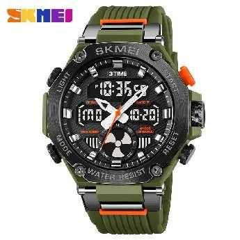 Ψηφιακό/αναλογικό ρολόι χειρός - Skmei - 2223 - Green