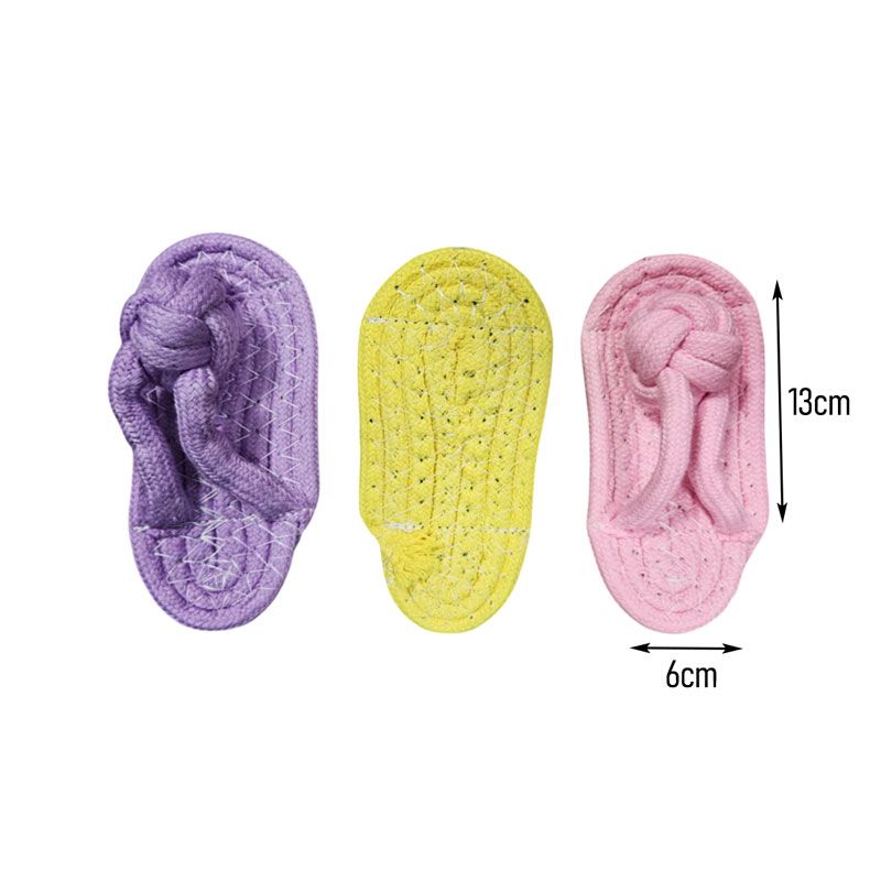Παιχνίδι Σκύλου από Σχοινί Σανδάλι 13cm - Rope Dog Toy Sandal - Angel shopping