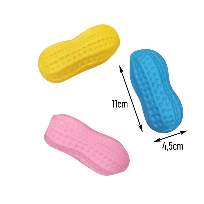 Παιχνίδι Σκύλου Λαστιχένιο Φυστίκι 11cm - Rubber Dog Toy Peanut