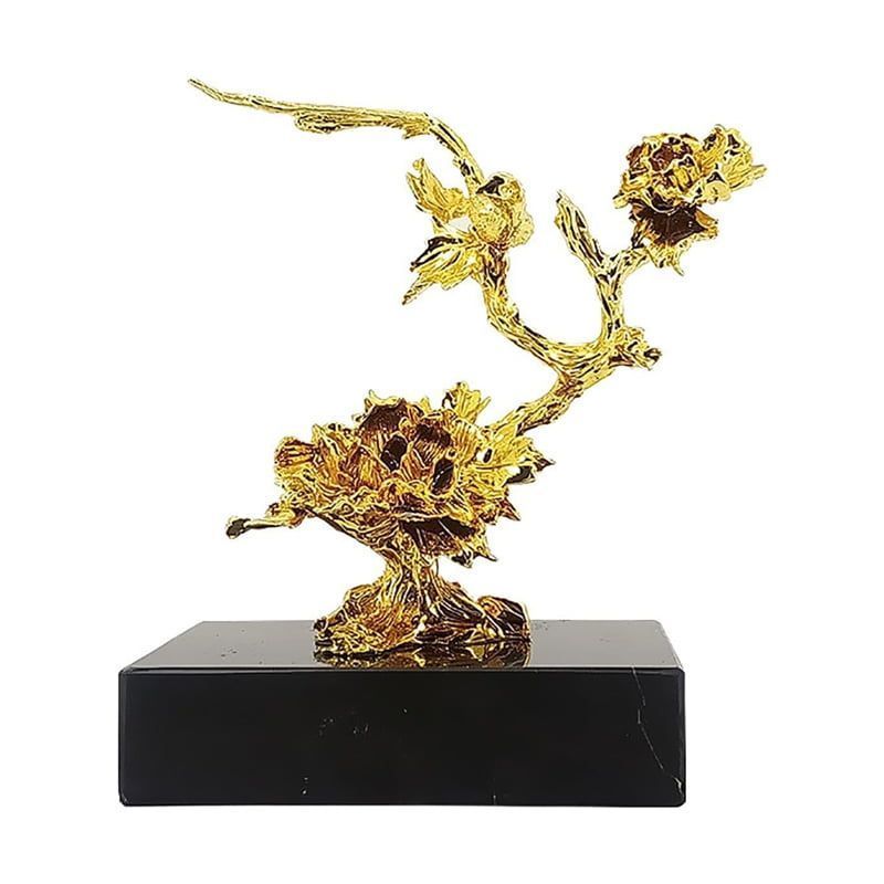 Χρυσό Διακοσμητικό με Μαρμάρινη Βάση - Gold Sculpture Decor