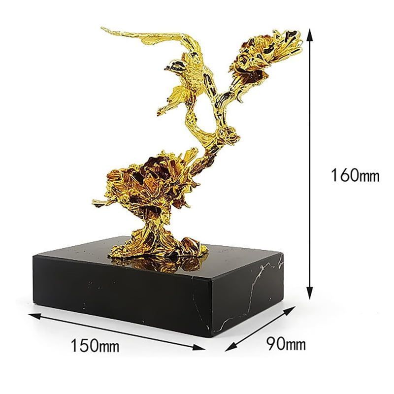 Χρυσό Διακοσμητικό με Μαρμάρινη Βάση - Gold Sculpture Decor