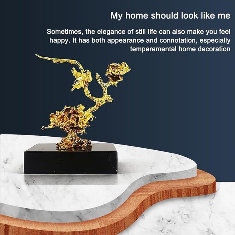 Χρυσό Διακοσμητικό με Μαρμάρινη Βάση - Gold Sculpture Decor