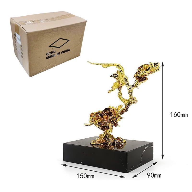 Χρυσό Διακοσμητικό με Μαρμάρινη Βάση - Gold Sculpture Decor