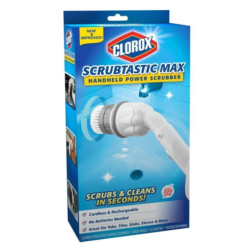 Clorox Επαναφορτιζόμενη Βούρτσα Καθαρισμού με 2 Κεφαλές - Scrubtastic Max Handheld Power Scrubber
