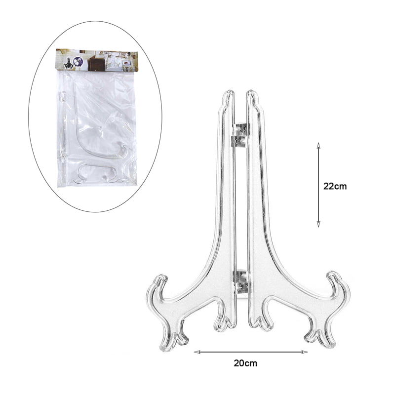 Διάφανη Πλαστική Βάση Κορνίζας 20x22cm - Clear Plastic Frame Stand