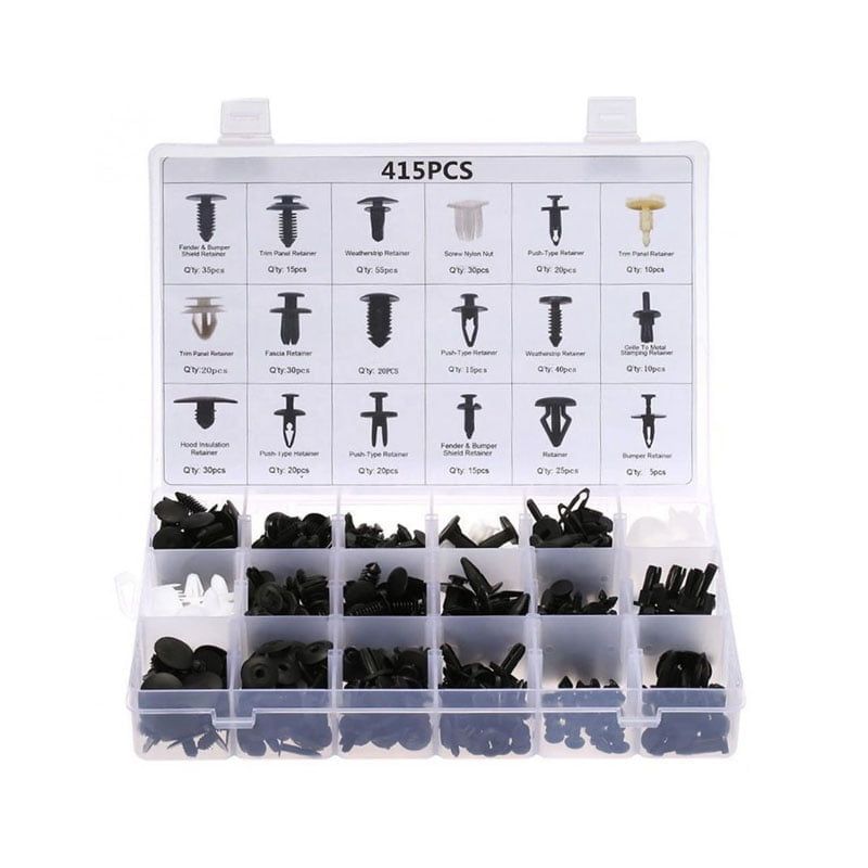 Rchang Κασετίνα με 415 pcs πλαστικά κουμπώματα – κλιπ αυτοκινήτου W06/W04375-2– Push Retainer Clips Kit
