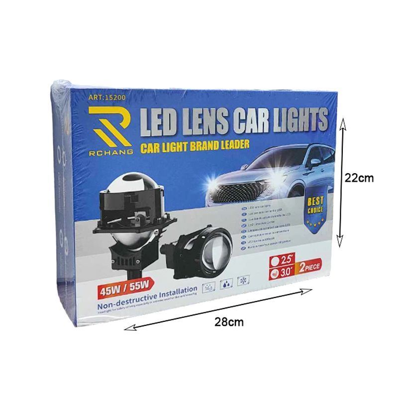 Rchang Προβολείς Αυτοκινήτου 3.0" 6500Κ 45W/55W ART:15200 2τμχ - LED Lens Car Lights 2pcs