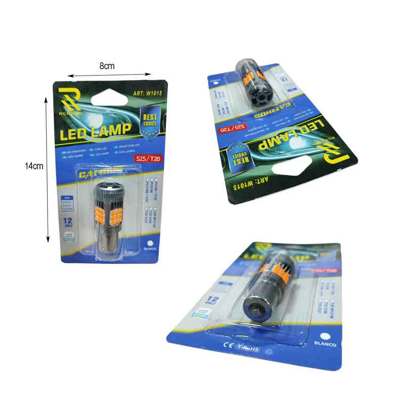 Rchang Λάμπα Αυτοκινήτου Φλας Κίτρινο Canbus 12V S25/T20 W1015 - Led Lamp