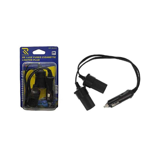 Rchang Αντάπτορας Αναπτήρα Αυτοκινήτου 41.4cm 12/24V με 2 Παροχές W14257- Fuded Cigarette Lighter Plug