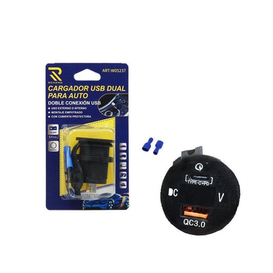RCHANG Διπλή υποδοχή USB για το Αυτοκίνητο W10005 - Cargador USB Dual