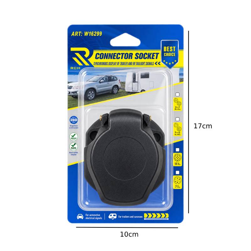 Rchang Πρίζα Κοτσαδόρου 7 Πόλων 12V/24V για Τρέιλερ & Τροχόσπιτα - 7 Pin Trailer & Caravan Connector Socket
