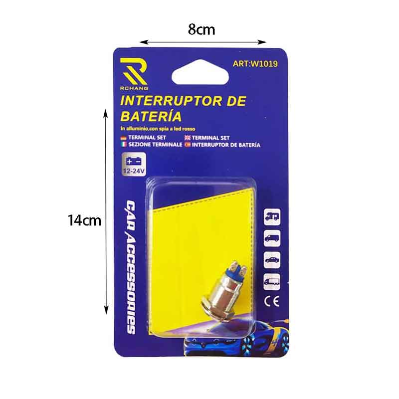 Rchang Διακόπτης Μπαταρίας Αλουμινίου με LED 12V/24V W1019 –  Car Battery Switch
