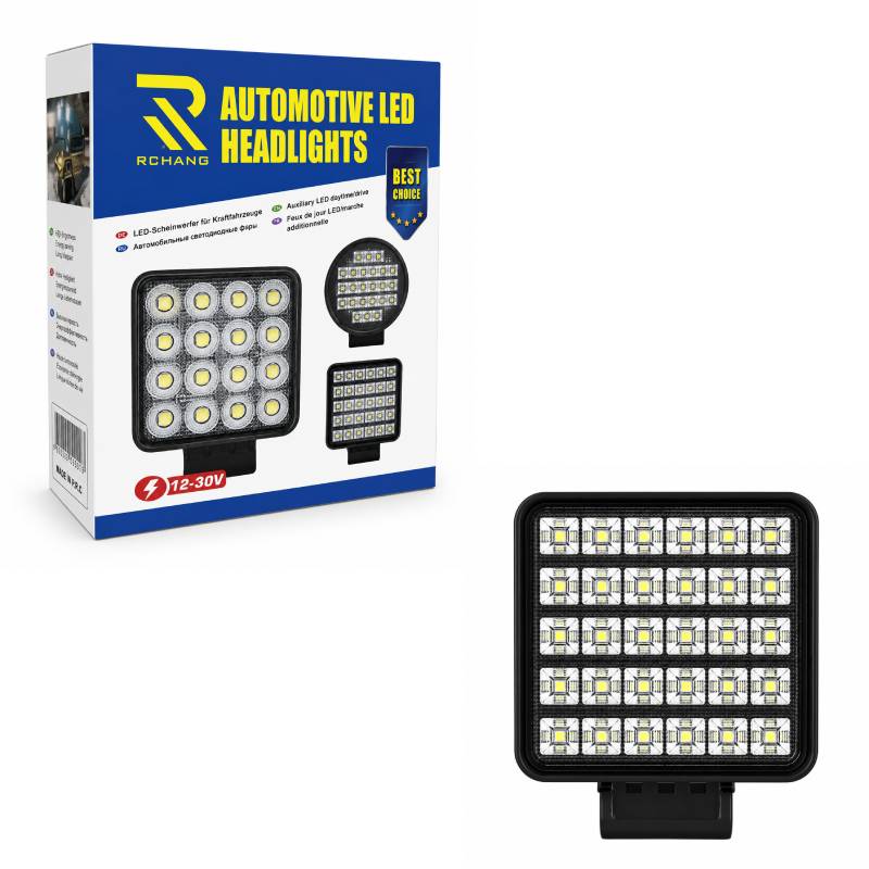 Rchang Τετράγωνος Προβολέας Εργασίας LED 48W 12-30V W16729-0 - LED Work Light