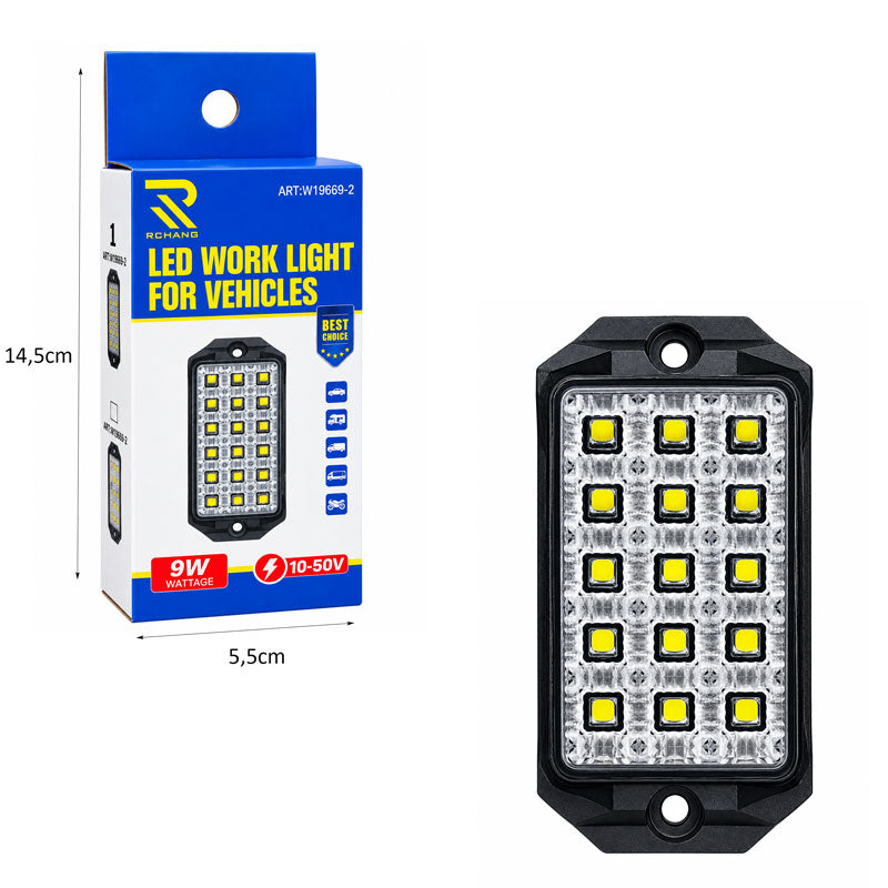 Προβολέας Εργασίας LED 9W 10-50V για Οχήματα W19669-2 – LED Work Light for Vehicles