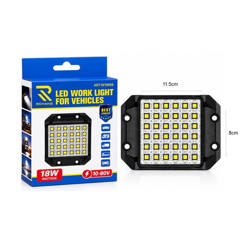Rchang Προβολέας Εργασίας LED W19669 18W 10-80V για Οχήματα - W19669 18W 10-80V LED Work Light for Vehicles