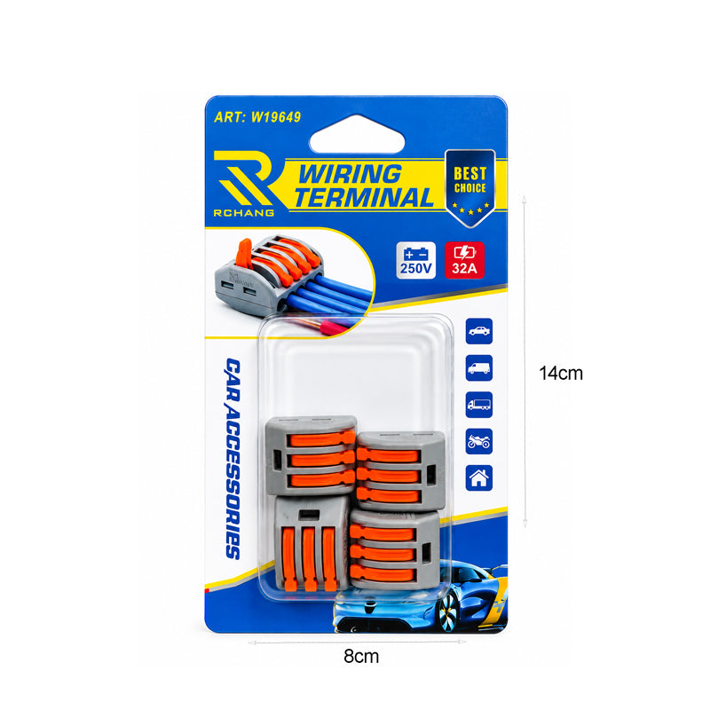 Rchang Σετ Ταχυσύνδεσμοι Καλωδίων με Μοχλό 250V 32A W19649-2 - Lever Wire Connector Set 250V 32A