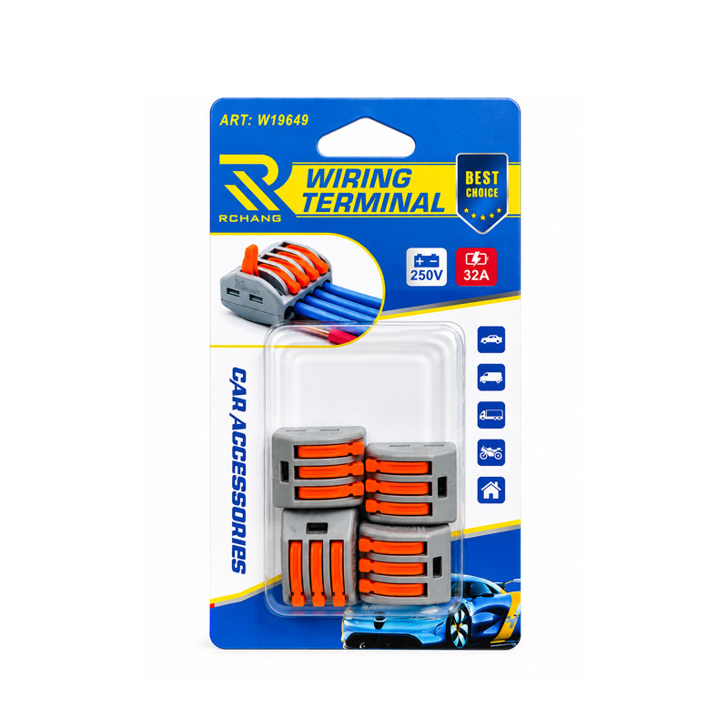 Rchang Σετ Ταχυσύνδεσμοι Καλωδίων με Μοχλό 250V 32A W19649-2 - Lever Wire Connector Set 250V 32A