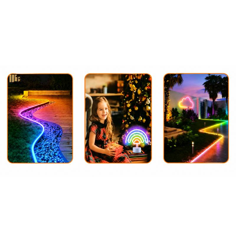 Έξυπνη RGB LED Neon Rope Light 5 Μέτρων USB με Τηλεχειριστήριο, Εφαρμογή και IP68 - LED Neon Rope Light 5M