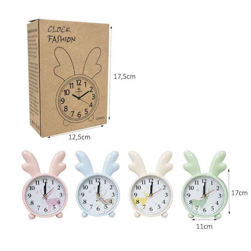 Παιδικό Επιτραπέζιο Ρολόι Με Κερατάκια – Kids Table Alarm Clock With Antlers