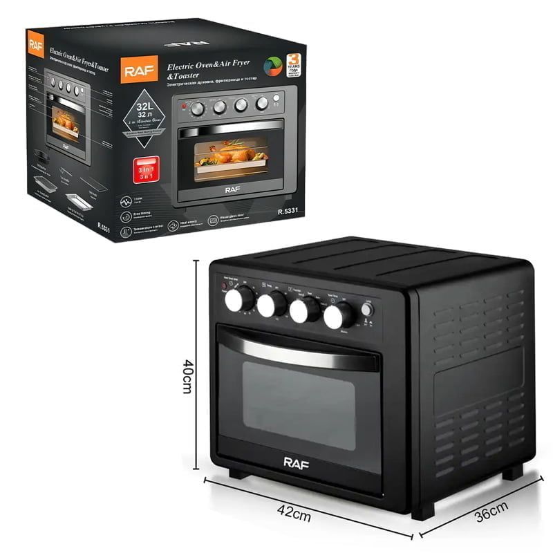 RAF Φριτέζα Αέρος & Ηελκτρικόσ Φούρνος 32lt 1700W R.5331 - Electric Oven & Air Fryer & Toaster