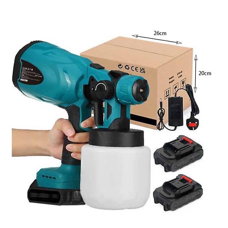 Πιστόλι Βαφής με 2 Μπαταρίες  - Professional Power Tools Portable Spray Gun Li-ion