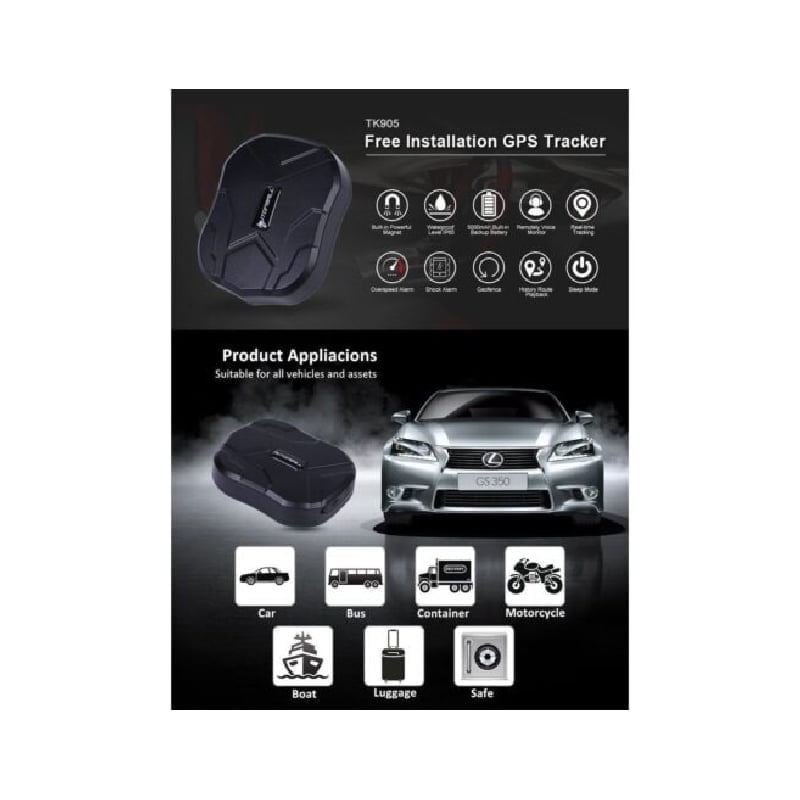 GPS Tracker TK905 Κατάλληλο Για Αυτοκίνητα, Φορτηγά Και Σκάφη - GPS Tracker