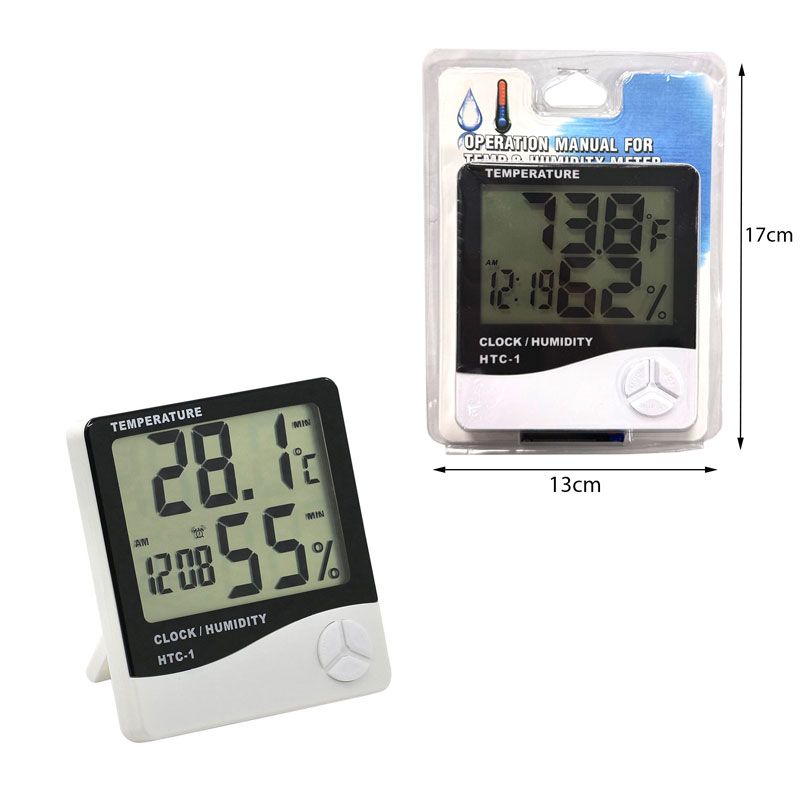 Θερμόμετρο - Υγρόμετρο HTC-1 - Clock humidity