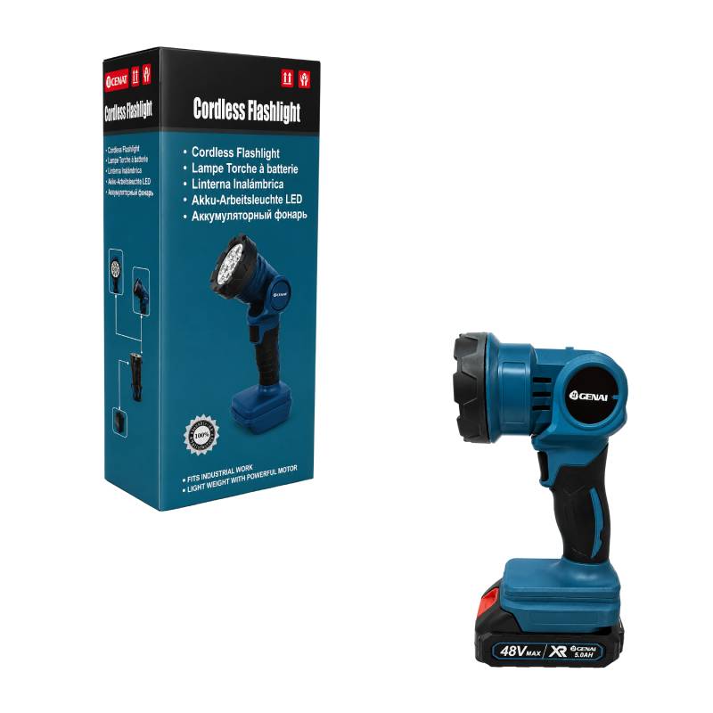 GENAI Επαναφορτιζόμενος LED Φακός Εργασίας 48V GN-722 - LED Work Light