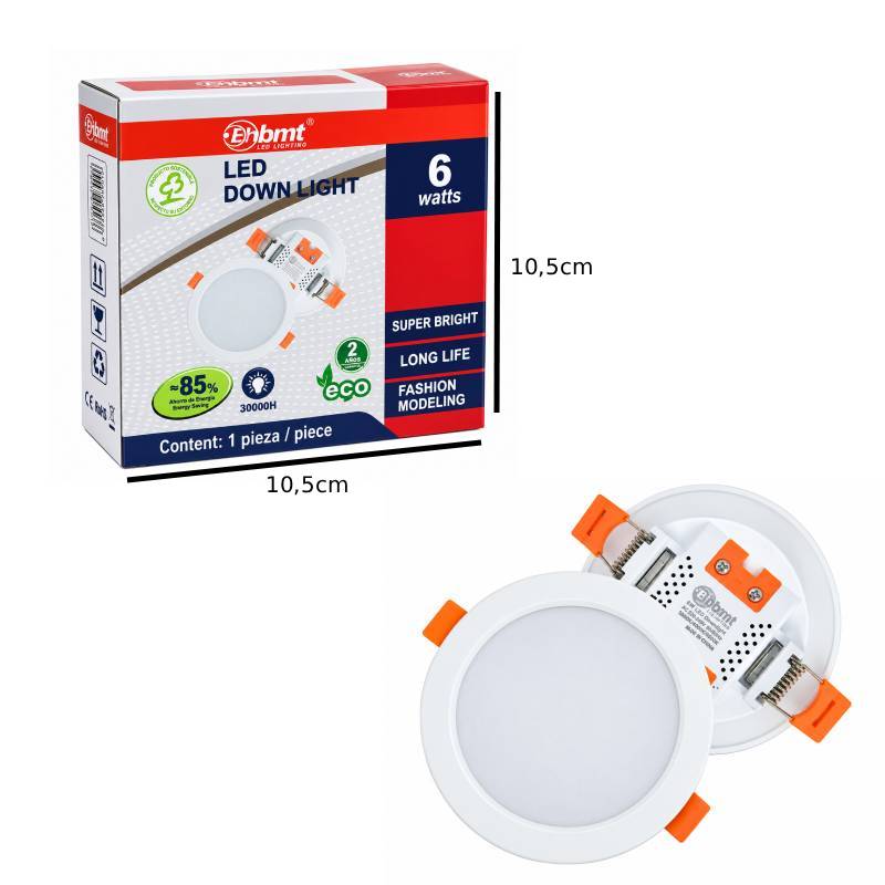 Χωνευτό Σποτάκι LED 6W Στρογγυλό με Driver – Recessed LED Spotlight
