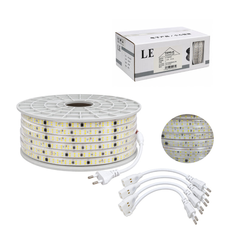 Φωτοσωλήνας LED 2835 240 LED/m 100m Λευκό Φως 220V 11mm - LED Rope Light 2835 240 LED/m 100m White Light 220V 11mm