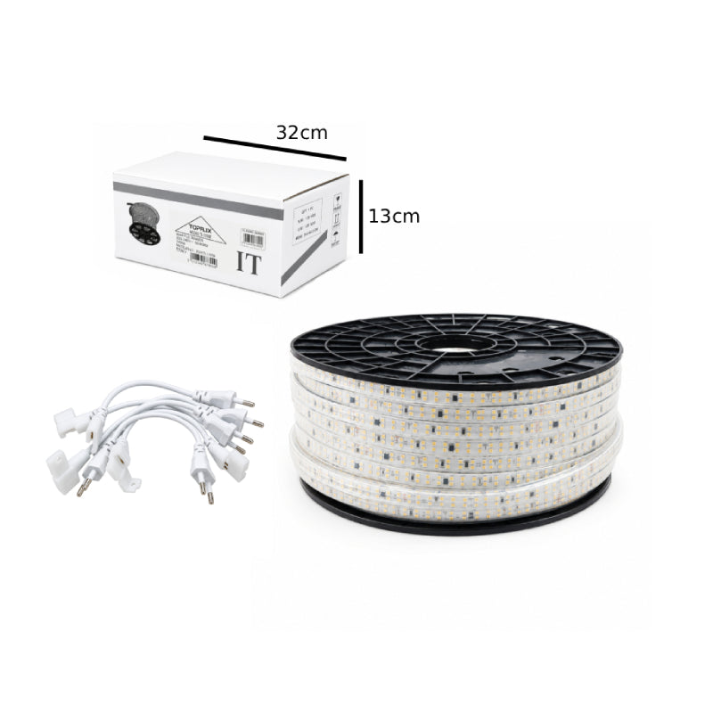 Φωτοσωλήνας LED 100m 220V 4000K Ουδέτερο Φως/Φυσικό λευκό – LED Rope Light 100m 220V 4000K Neutral White ΦΩΤΙΣΜΟΣ & ΕΝΕΡΓΕΙΑ>Φωτορυθμικά & Λεντοταινίες