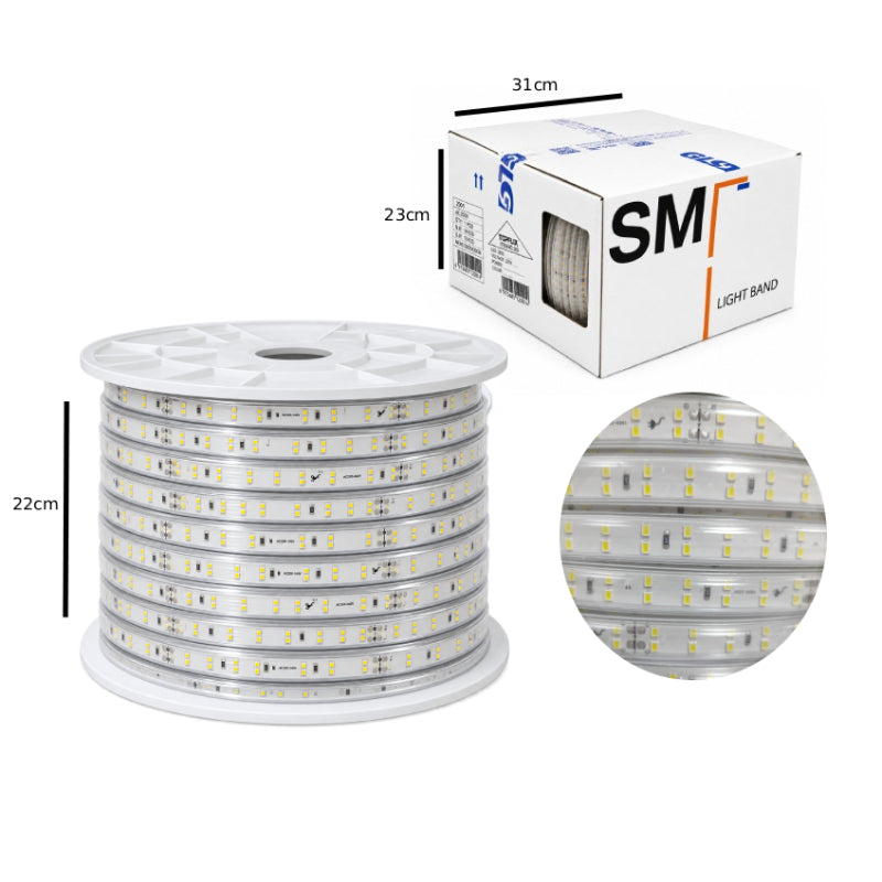 Φωτοσωλήνας LED 2835 180 LED/m 100m Λευκό Φως 12mm - LED Rope Light 2835 180 LED/m 100m White Light 12mm
