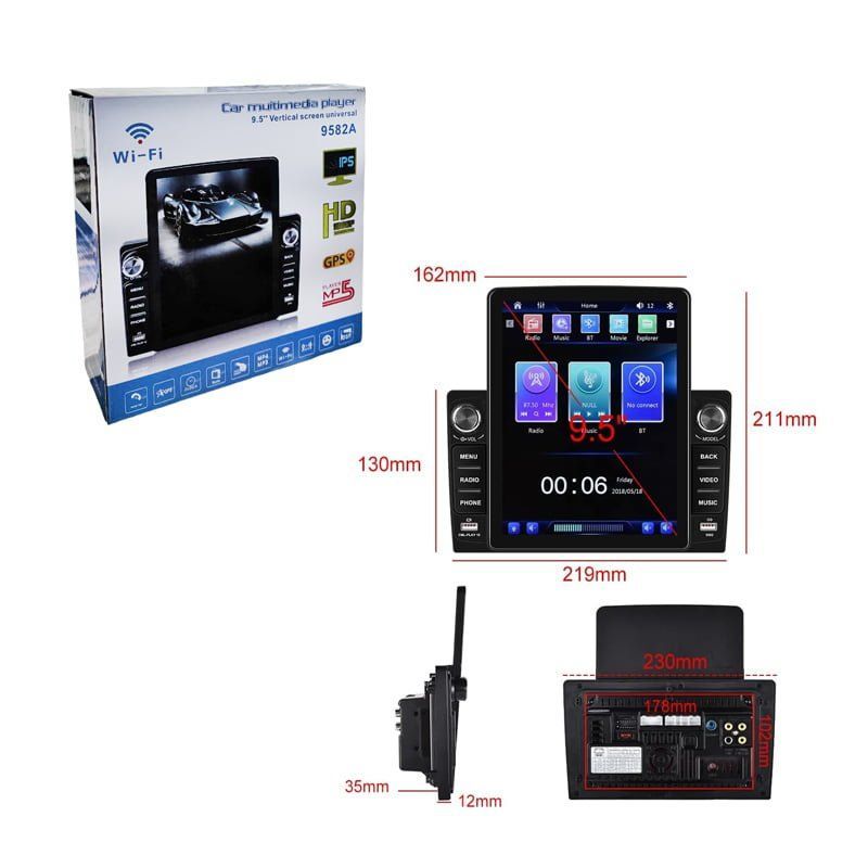 Οθόνη αυτοκινήτου 9.5" HD αφής 2DIN 2+32G 9582Α - Car multimedia player touch screen universal