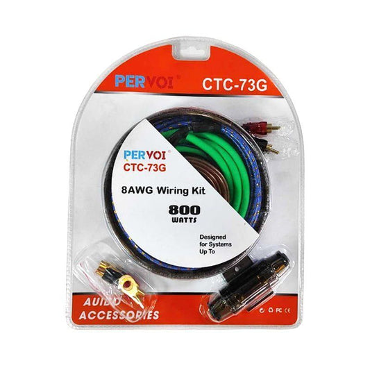 PERVOI Σετ Καλωδίων Ενισχυτή Αυτοκινήτου 800W CTC-73G - 8AWG Wiring Kit Car Cables