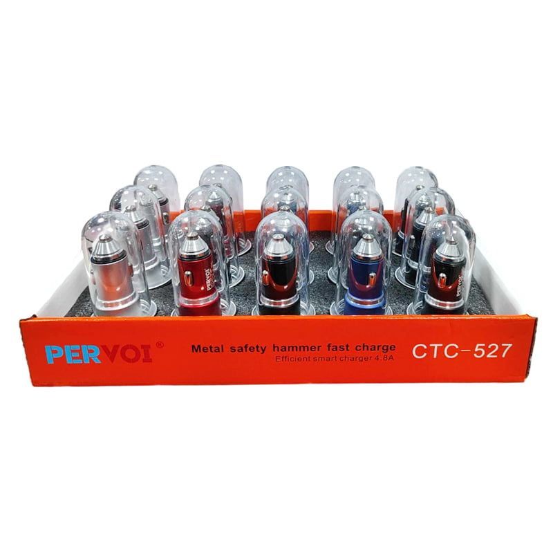 PerVoi Φορτιστής αυτοκινήτου με 2 θύρες USB 4.8A CTC-527 - Car charger