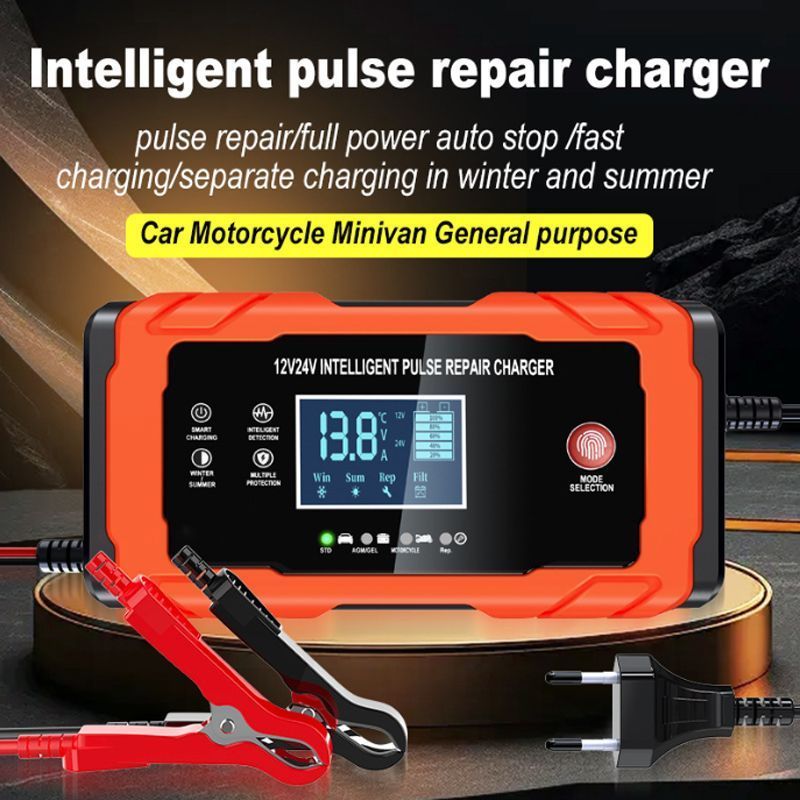 Φορτιστής Μπαταρίας Αυτοκινήτου 12V/24V-10A - Intelligent Pulse Repair Charger